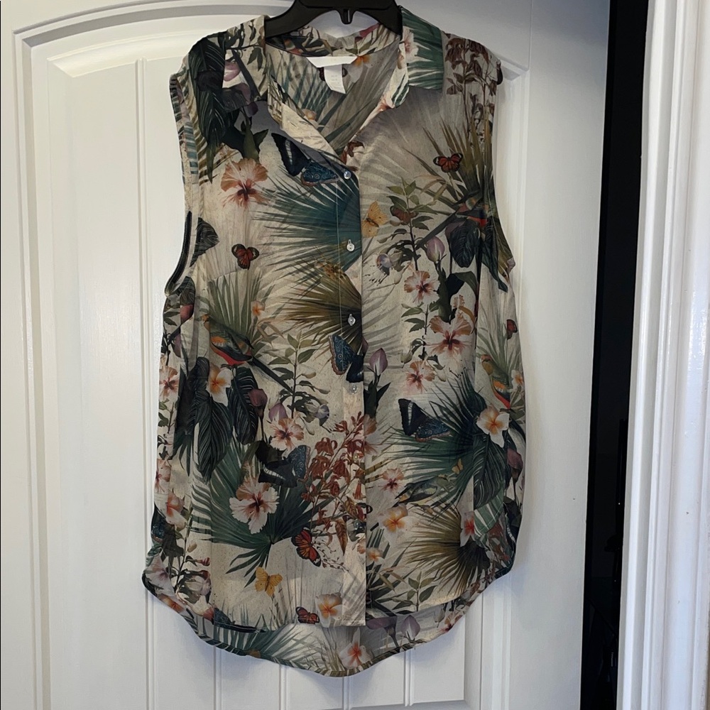 Floral Sleeveless Top - Multicolor